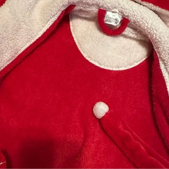 Kids Red Plush Holiday Robe - Picture 3 of 4